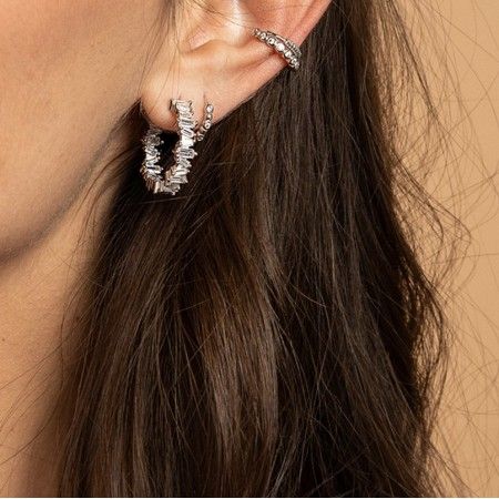 EAR CUFF BRILLIANT SILVER