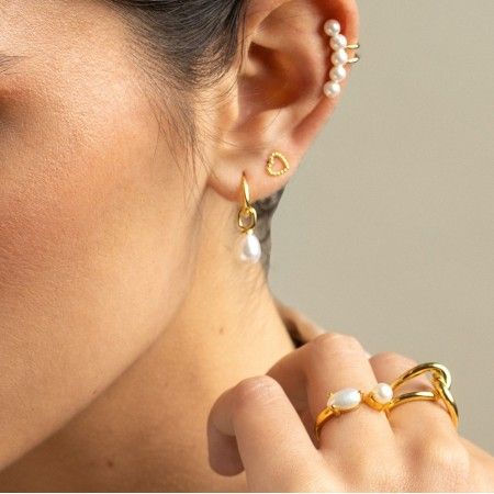 AROS DE PLATA CON PERLA