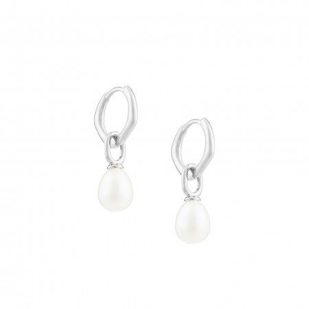 AROS DE PLATA CON PERLA