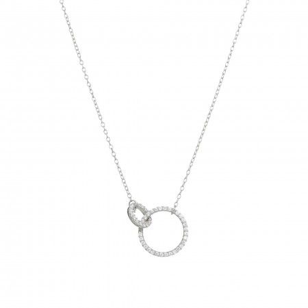 COLLAR DE PLATA CON CRCULOS