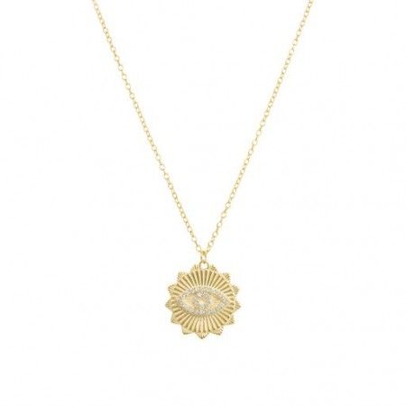 COLLAR DE PLATA SOL CON OJO
