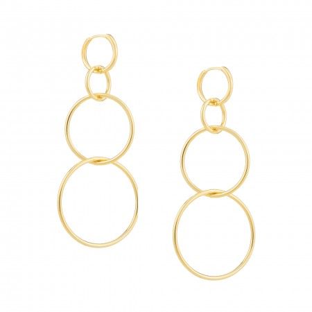 SILVER HOOPS 4 CIRCLES