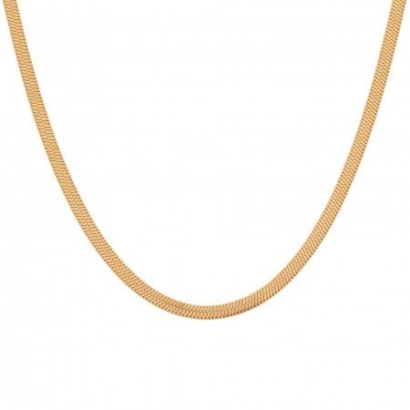 RIGID MESH STEEL NECKLACE 40CM