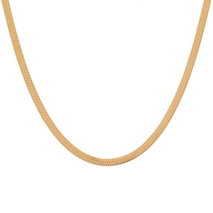 RIGID MESH STEEL NECKLACE 40CM