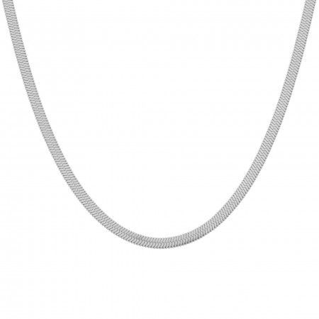 RIGID MESH STEEL NECKLACE 40CM