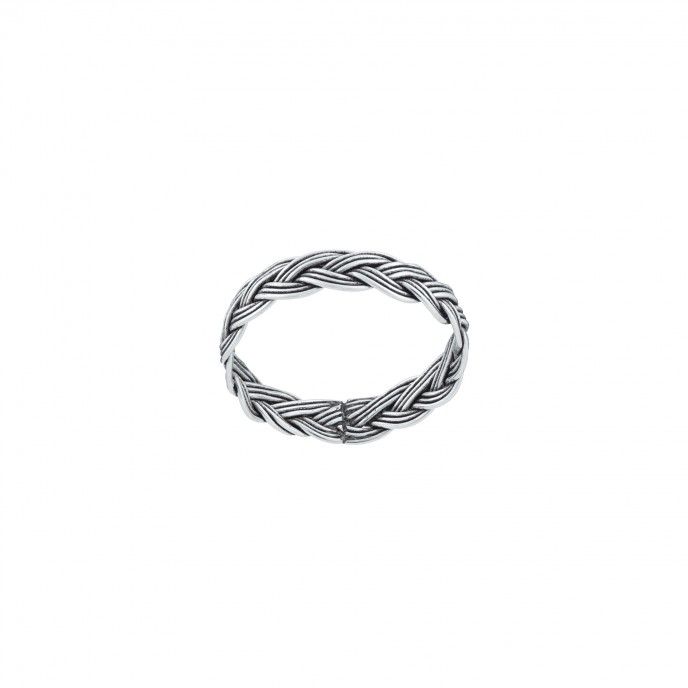 SILVER BRAID RING