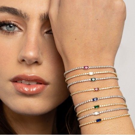 PULSERA DE PLATA BRILLANTE PULSERA DE PLATA BRILLANTE