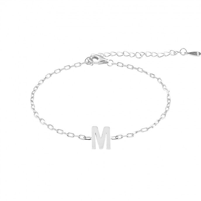 LETTER SILVER BRACELET