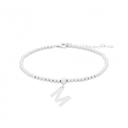 SILVER BRACELET WITH LETTER