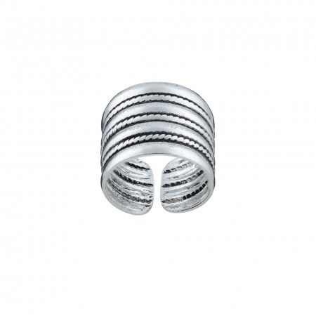 WIDE SILVER RING