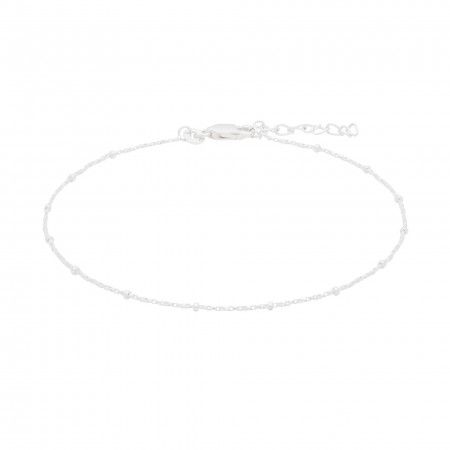 SILVER ANKLET WITH BEADS