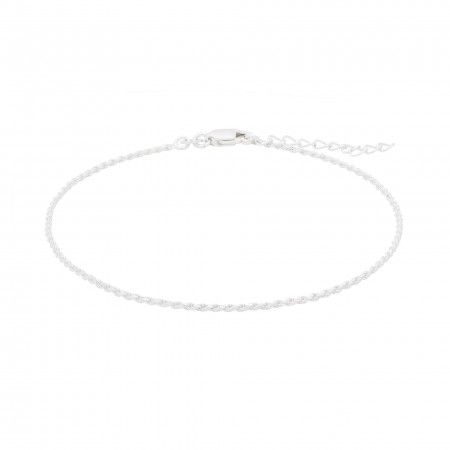 TWIST SHAPED SILVER ANKLET