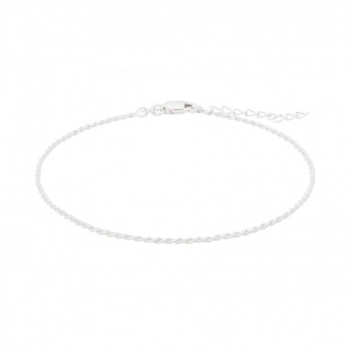 TWIST SHAPED SILVER ANKLET