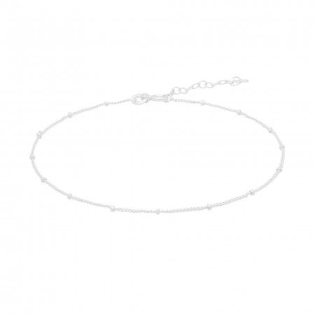 SILVER ANKLET WITH BEADS