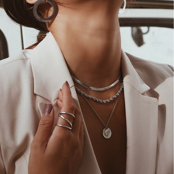 RIGID MESH STEEL NECKLACE