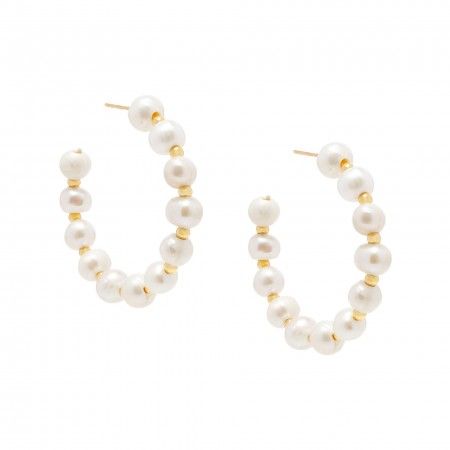 HOOPS WITH PEARLS