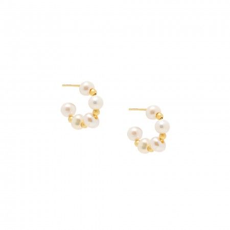 HOOPS WITH PEARLS