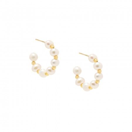 HOOPS WITH PEARLS