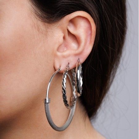 TWISTED STELL HOOPS TWISTED STELL HOOPS