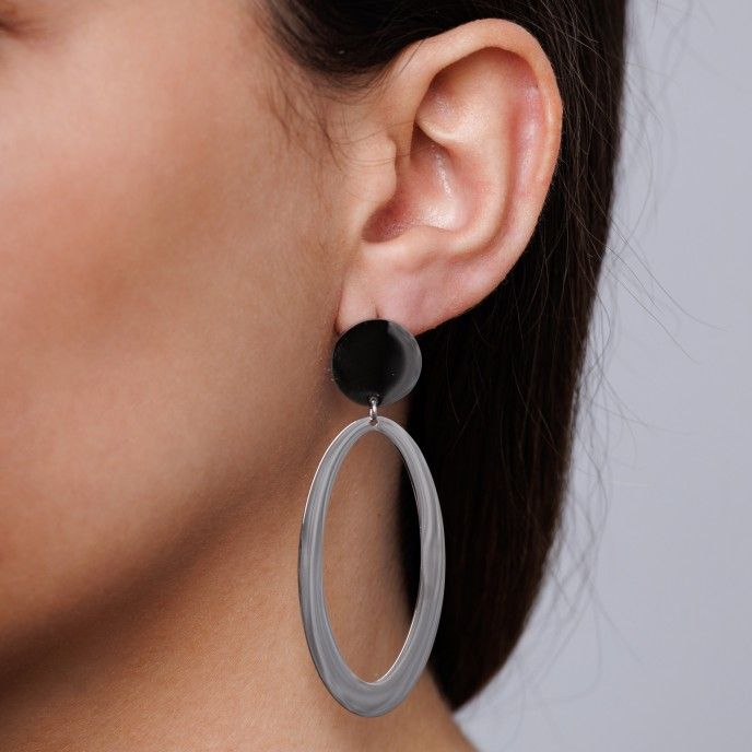 OVAL AND CIRCLE EARRINGS