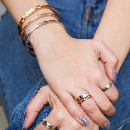HARD STRIPES STEEL BRACELET