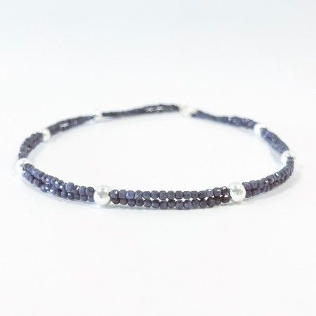 SILVER CHOKER WITH SAPPHIRE