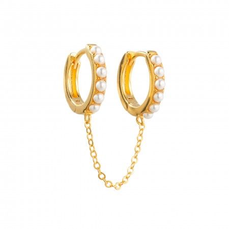 ARGOLA DUPLA PÉROLAS ARGOLA DUPLA PÉROLAS