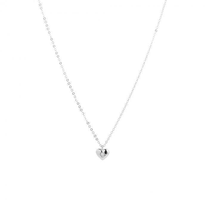 SILVER NECKLACE WITH HEART