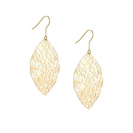 PENDIENTES DE ACERO CON HOJA ONDULADA