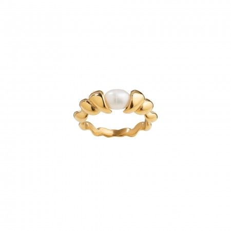 ANILLO DE ACERO CON PERLA ANILLO DE ACERO CON PERLA