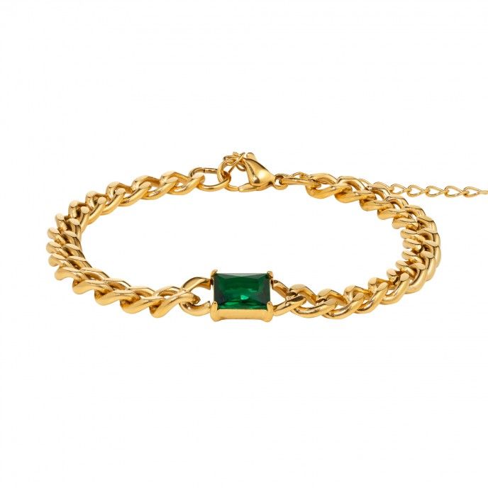 STEEL BRACELET WITH ZIRCON