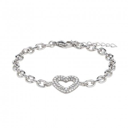 PULSERA DE ACERO CON CORAZN