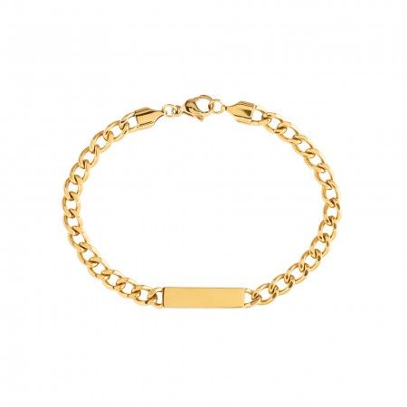 STEEL BRACELET WITH PLATE