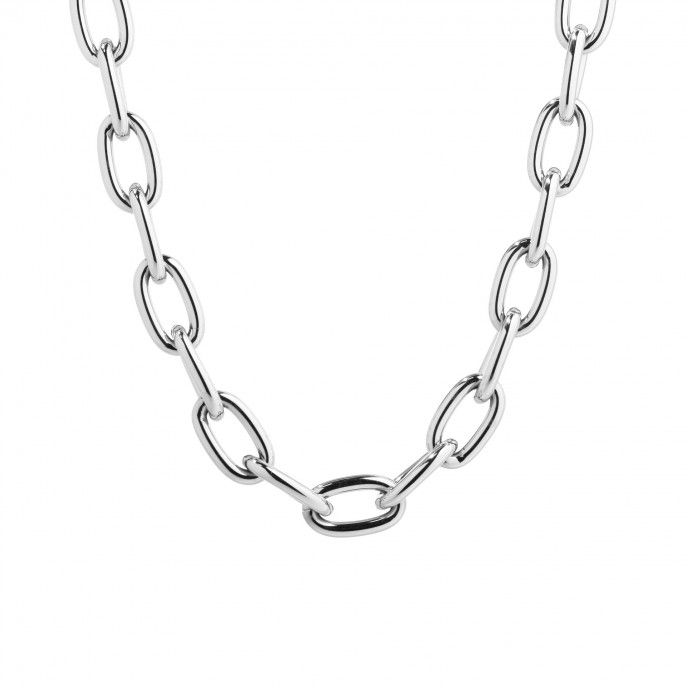 CHAIN SHAPED STEEL NECKLACE 45CM