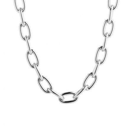 CHAIN SHAPED STEEL NECKLACE 45CM