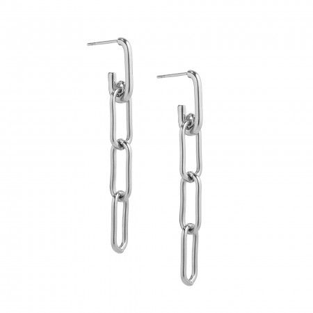PENDIENTES DE ACERO CON ESLABONES