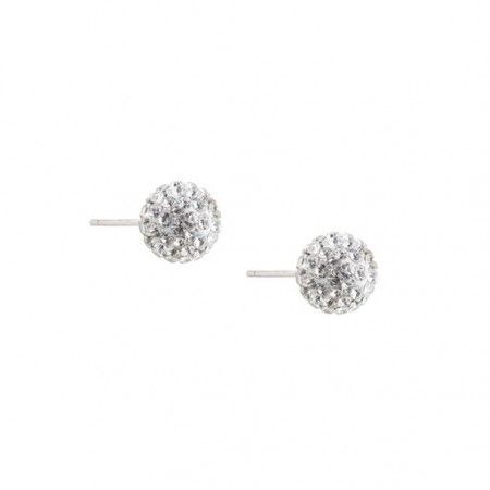 SHINY SILVER EARRINGS 1CM