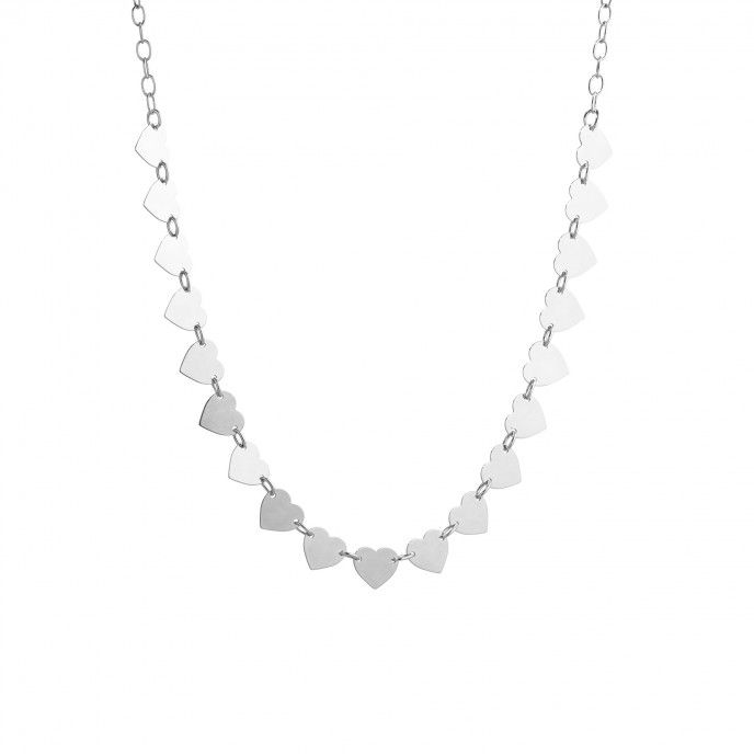 SILVER CHOKER WITH HEARTS
