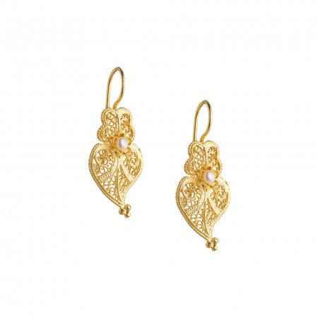 SILVER FILIGREE HEART EARRINGS