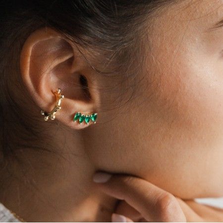 SILVER EARRING WITH DROPS