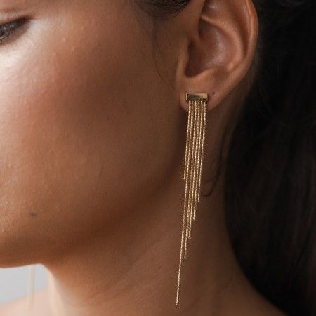 PENDIENTES LARGOS DE ACERO
