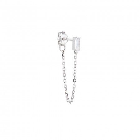 SILVER EARRING WITH CHAIN