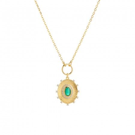 SILVER NECKLACE WITH STONE SILVER NECKLACE WITH STONE
