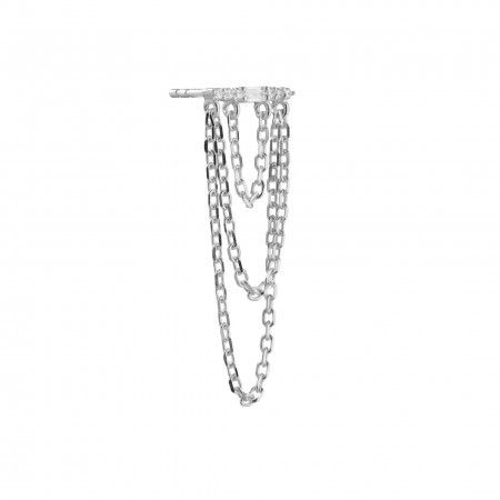 SILVER EARRING WITH CHAINS
