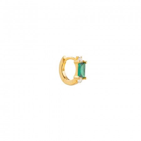SILVER HOOP WITH ZIRCON