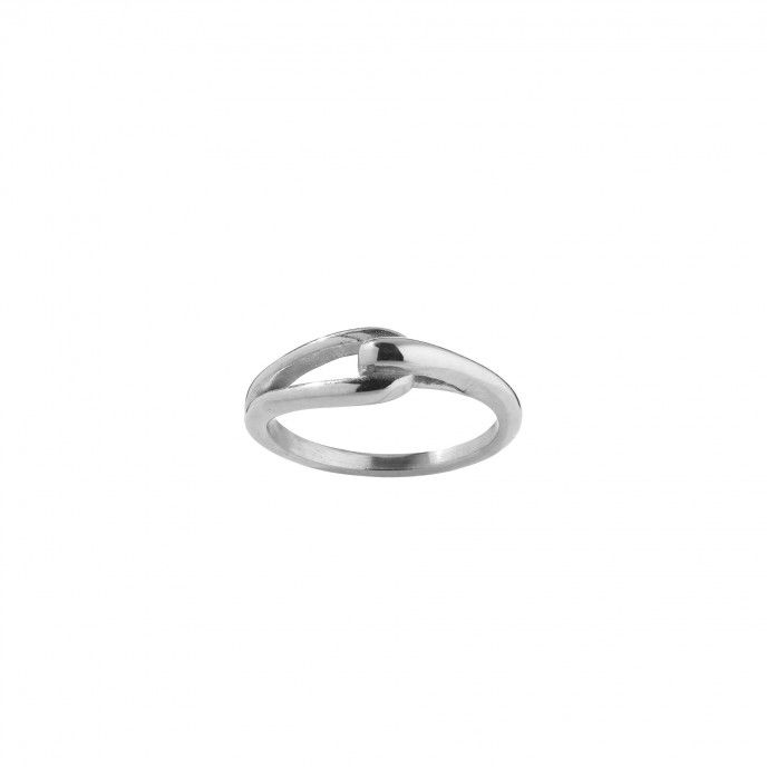 STEEL RING WITH KNOT
