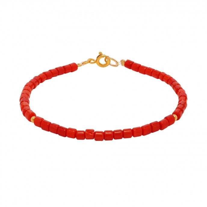 SILVER BRACELET WITH NATURAL STONES