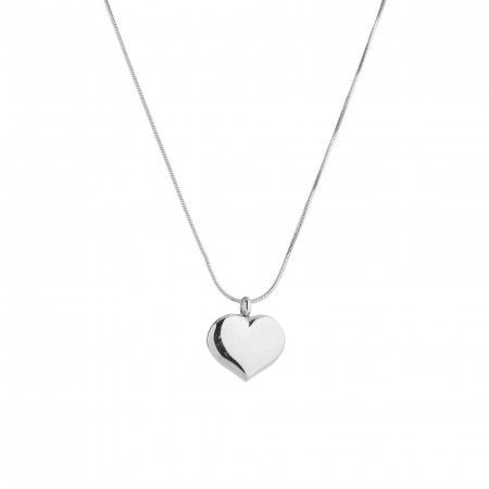STEEL NECKLACE WITH HEART