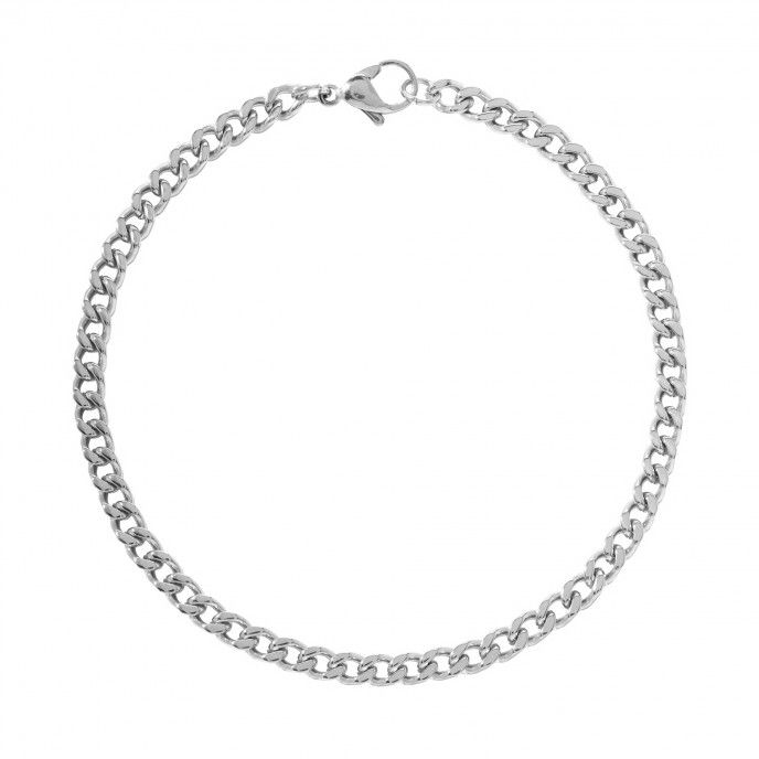 STEEL ANKLET WITH LINKS
