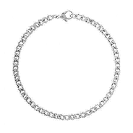 STEEL ANKLET WITH LINKS